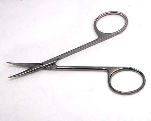 Ножиці офтальмологічні вертикально-зігнуті, гострокінцеві, 90 мм, робоча частина 10 мм Bio Tules Impex BTE-00792